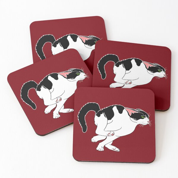 Item preview, Hyperactive Running Black and White Cat designed and sold by Deborah Camp.