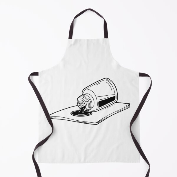 Item preview, An ink bottle tipped over, spilling a small puddle onto paper designed and sold by rasagamastore.