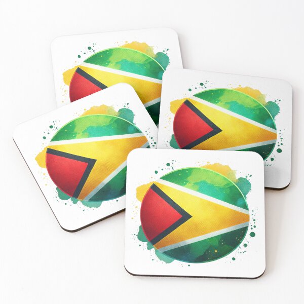 Item preview, Guyana Circle Flag Watercolour Style designed and sold by FlagWardrobe.