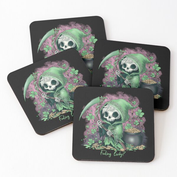 Item preview, St. Patrick's Day Grim Reaper designed and sold by HRSCreates.