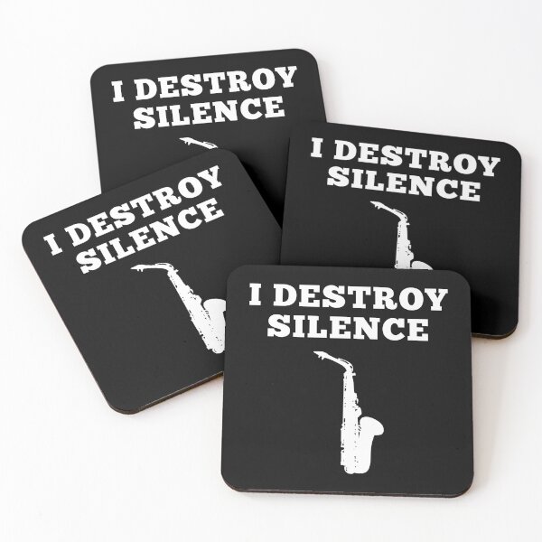 Item preview, Saxophone Player I Destroy Silence | Saxophonists Music Lovers Musicians Gift designed and sold by MouDantArts.