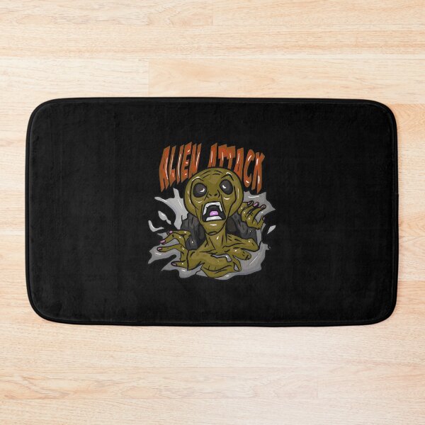 Item preview, Orange alie attack breaking the fabric designed and sold by Joncasmiart.