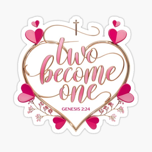 Item preview, Two Become One Genesis 2:24 designed and sold by LovingLightMedia.