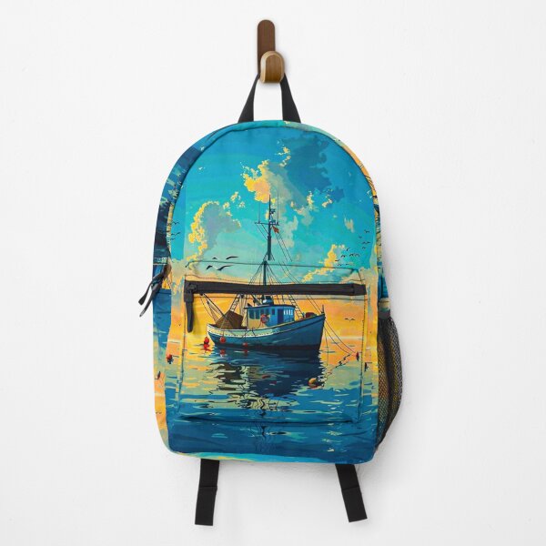 Item preview, Sailing Home – Fishing Ship at Sunset designed and sold by Artistic canvas store.
