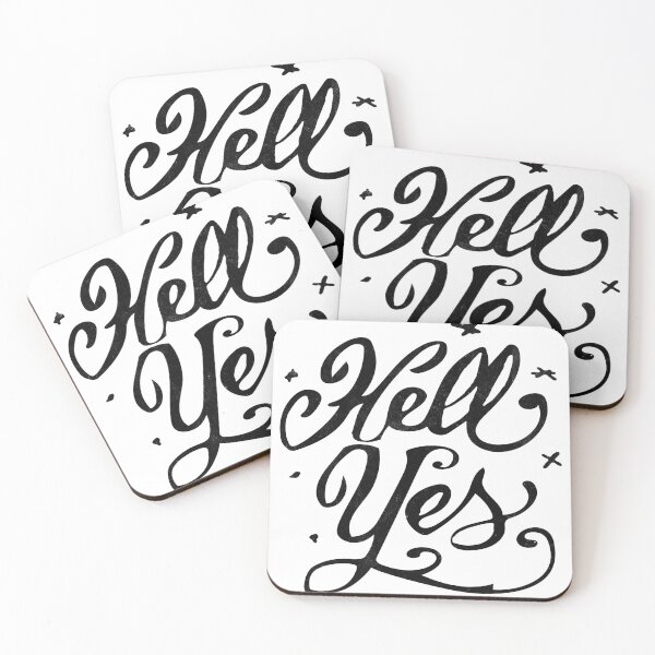 Artikelvorschau, Hell Yes – Mutige minimalistische Motivationstypografie entworfen und verkauft von RogueCreative.