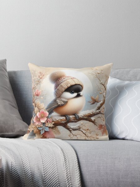 Item preview, 'Adorable Chickadee in Winter' designed and sold by LittlePaws2.
