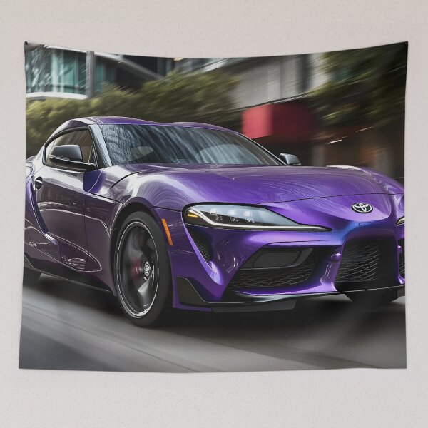 Item preview, Purple Toyota Supra Poster – The Ultimate JDM Icon designed and sold by AutoPopStudio.