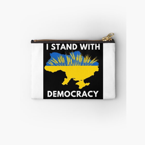 Item preview, I stand with democracy. Ukrainian flag design. Sticker designed and sold by GaliaTati.