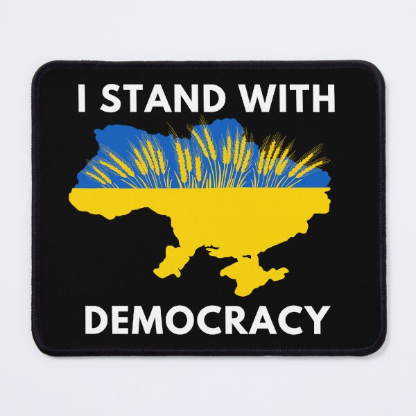 Item preview, I stand with democracy. Ukrainian flag design. Sticker designed and sold by GaliaTati.