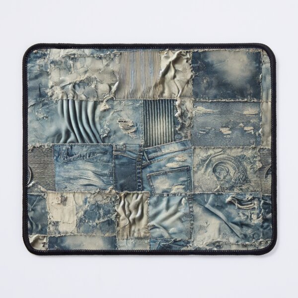 Item preview, Rustic Denim Patchwork designed and sold by Wiredart.
