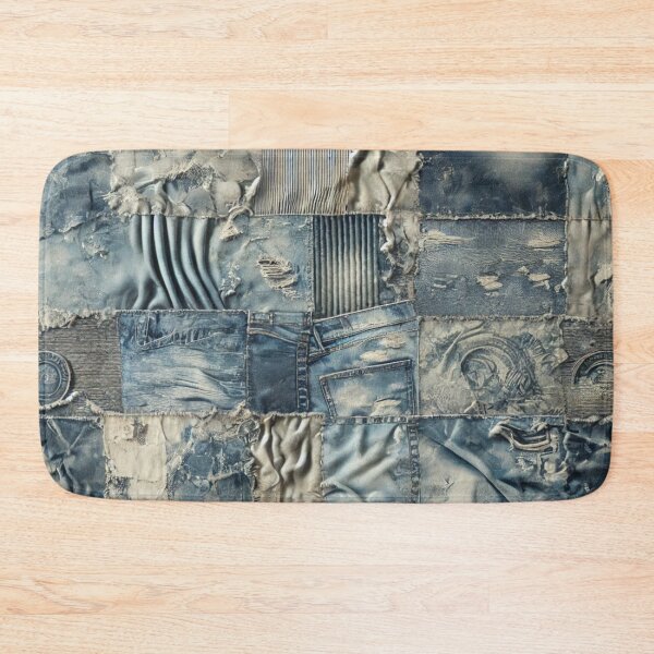 Item preview, Rustic Denim Patchwork designed and sold by Wiredart.