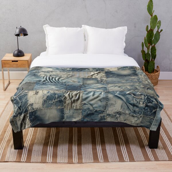 Aperçu de l'œuvre Patchwork de denim rustique créée et vendue par Wiredart.