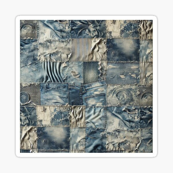 Item preview, Rustic Denim Patchwork designed and sold by Wiredart.