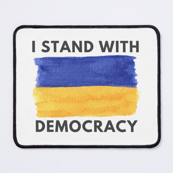 Item preview, Copy of I stand with democracy. Ukrainian flag design. Sticker designed and sold by GaliaTati.
