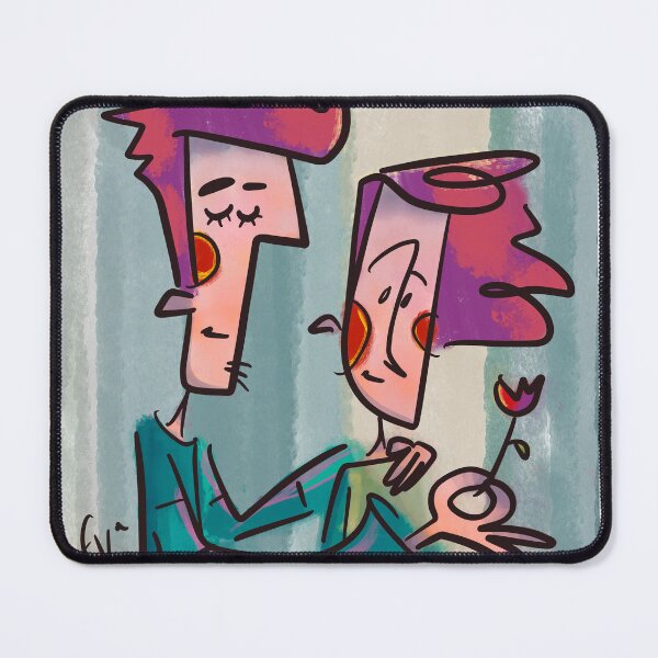Item preview, artistic couple under the moonlight with flowers designed and sold by eva-daniil.