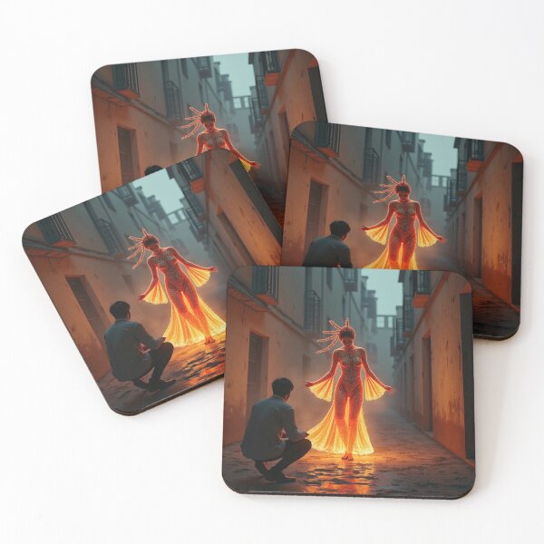 Item preview, Meeting an orange glowing ghost  designed and sold by PhilDreams.