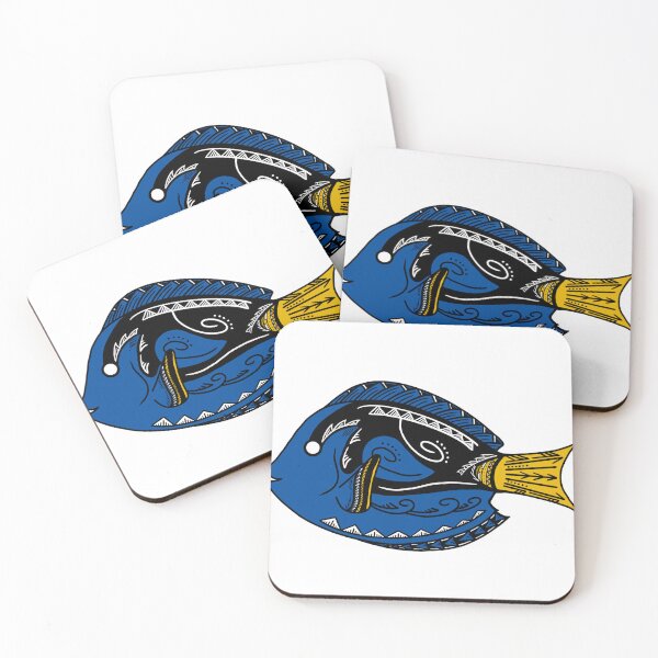 Item preview, Colored Tribal Blue Tang Fish designed and sold by Steeb757.