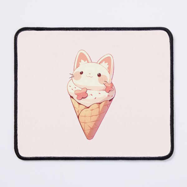 Item preview, Cute White Cat Ice Cream designed and sold by NikoNekoDesigns.