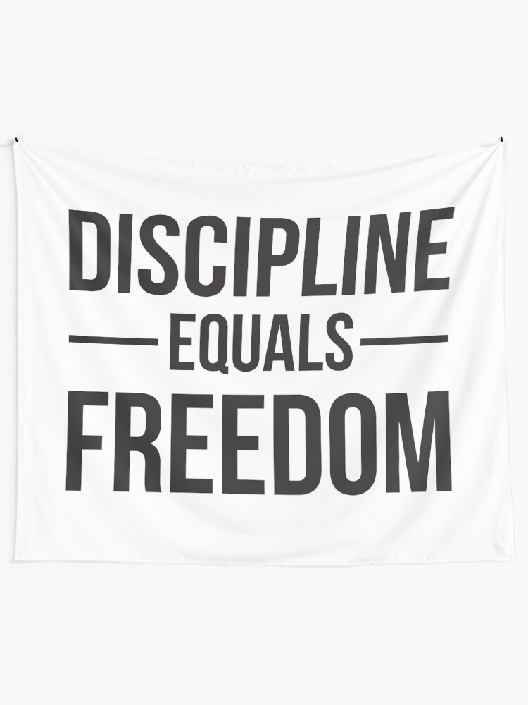 Bodybuilding Gym Motiivational Tapestry Discipline Equals Freedom Wall Tapestry 