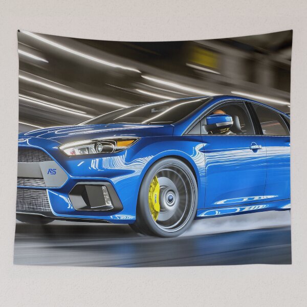 Item preview, Blue Ford Focus RS Poster – The Ultimate Hot Hatch Artwork designed and sold by AutoPopStudio.