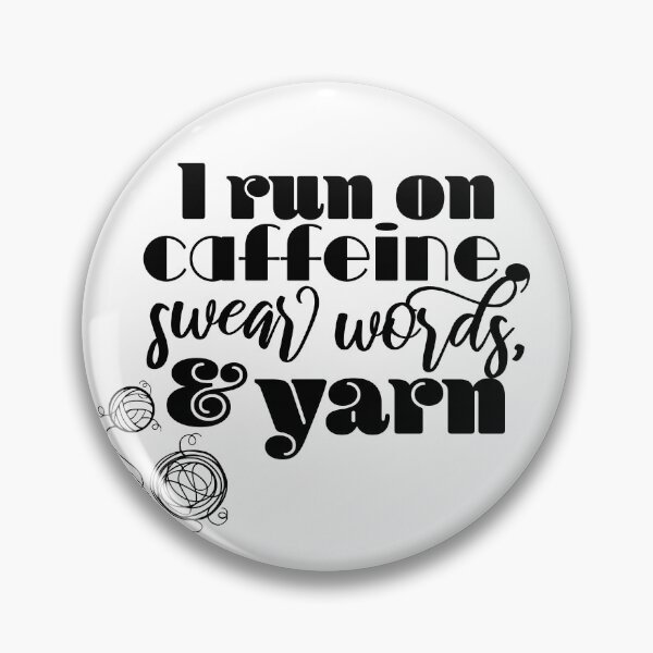 Item preview, I run on yarn - typography designed and sold by KreativeKathryn.