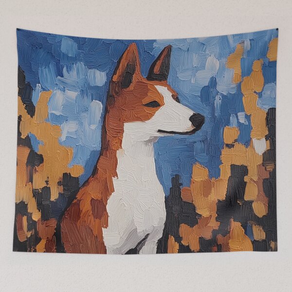 Item preview, Basenji | Post-impressionist painting style designed and sold by ComicsFactory.