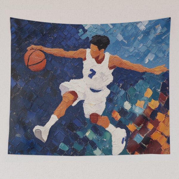 Item preview, Basketball player | Post-impressionist painting style designed and sold by ComicsFactory.
