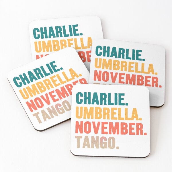 Item preview, Charlie Umbrella November Tango Phonetic Alphabet Vintage Distressed Military Code Words Design designed and sold by DaniGirls.