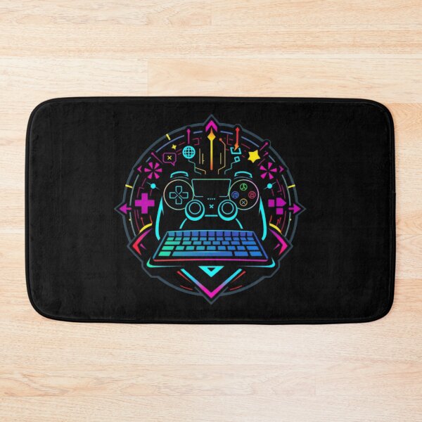 Item preview, Vibrant Gaming Controller and Keyboard Icon with Neon Elements designed and sold by Cloud-Riders.