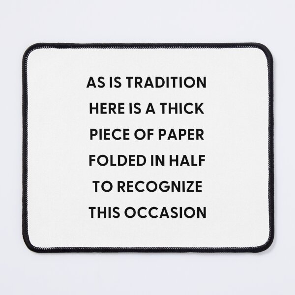 Item preview, As is tradition here is a thick piece of paper folded in half to recognize this occasion designed and sold by Alberto Dominguez.