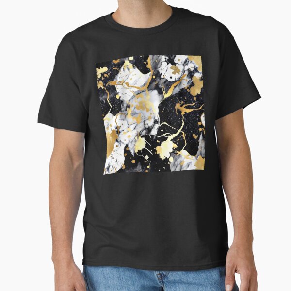 Item preview, Black, White, And Golden Hues Marbled Art Abstract designed and sold by DEC02.