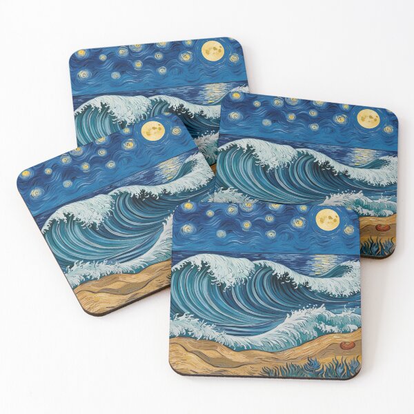 Item preview, Night ocean coast designed and sold by NatalieOlan.