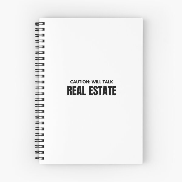 Item preview, Caution: Will Talk Real Estate (Bold) designed and sold by Real Estate Era.