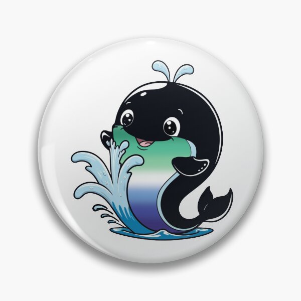 Item preview, Kawaii Gay MLM Whale - MLM Pride Design designed and sold by Travelslightly.