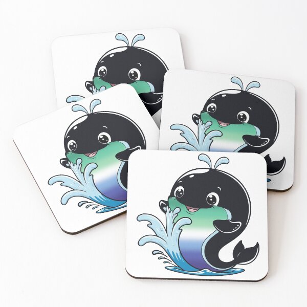 Item preview, Kawaii Gay MLM Whale - MLM Pride Design designed and sold by Travelslightly.