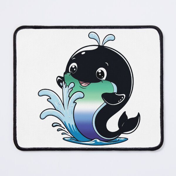 Item preview, Kawaii Gay MLM Whale - MLM Pride Design designed and sold by Travelslightly.