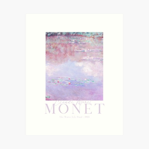 Item preview, The Water Lily Pond by Claude Monet, Pink Lavender Color Cute  designed and sold by evermore-design.