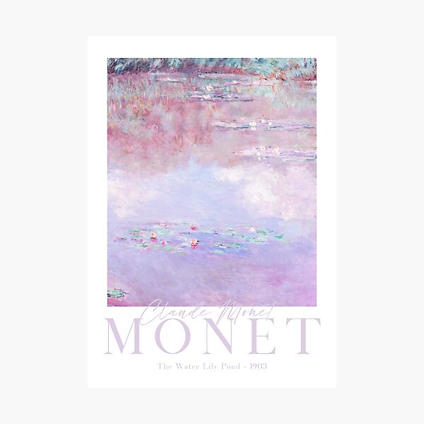 Item preview, The Water Lily Pond by Claude Monet, Pink Lavender Color Cute  designed and sold by evermore-design.