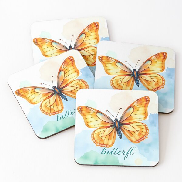 Item preview, Right-Facing Blue & Orange Butterfly Design designed and sold by Shirtastically.