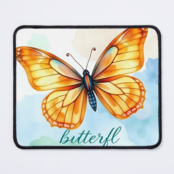 Item preview, Right-Facing Blue & Orange Butterfly Design designed and sold by Shirtastically.