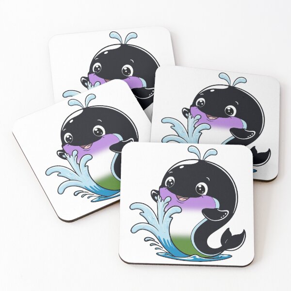 Item preview, Kawaii Genderqueer Whale - Genderqueer Pride Design designed and sold by Travelslightly.