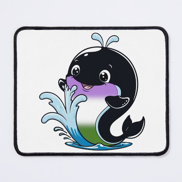 Item preview, Kawaii Genderqueer Whale - Genderqueer Pride Design designed and sold by Travelslightly.