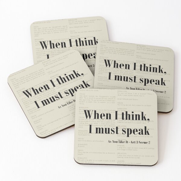 Item preview, When I Think As You Like It Shakespeare Quote Literature designed and sold by kakarikihill.