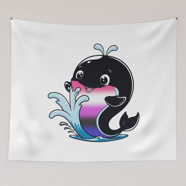 Item preview, Kawaii Genderfluid Whale - Genderfluid Pride Design designed and sold by Travelslightly.