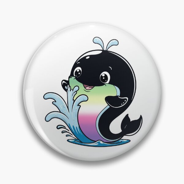 Item preview, Kawaii Genderfae Whale - Genderdoe Pride Design designed and sold by Travelslightly.