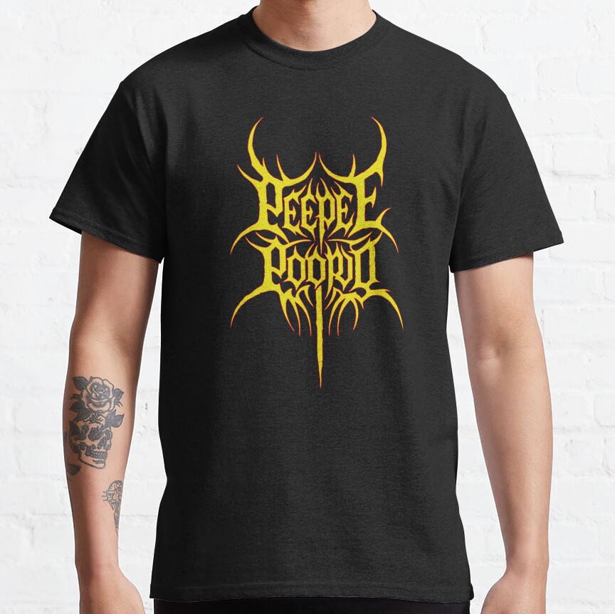 Peepee Poopoo Pee Poo Metal Band (Yellow) Classic T-Shirt