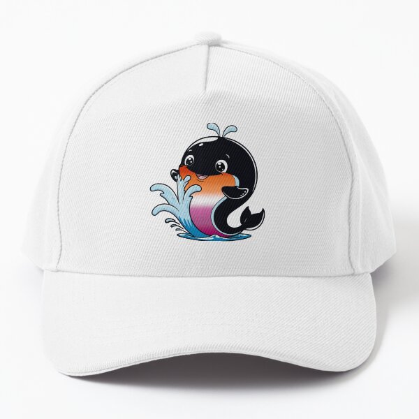 Aperçu de l'œuvre Baleine lesbienne kawaii – Design de fierté lesbienne créée et vendue par Travelslightly.