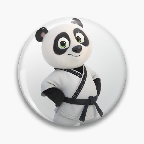 Item preview, cartoon taekwon-do panda mascot with black belt designed and sold by DuskTillDown.