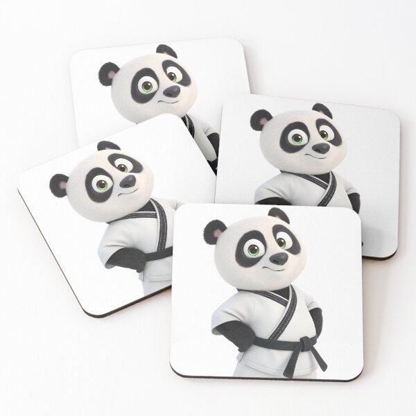 Item preview, cartoon taekwon-do panda mascot with black belt designed and sold by DuskTillDown.