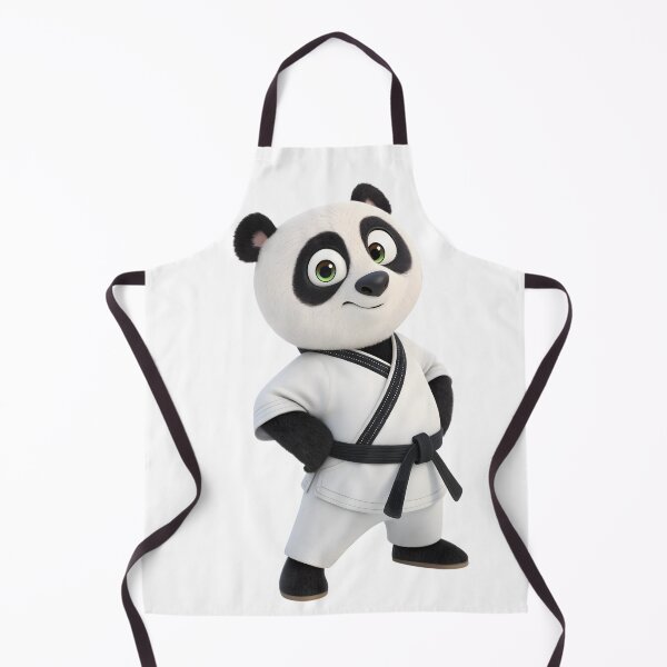 Item preview, cartoon taekwon-do panda mascot with black belt designed and sold by DuskTillDown.
